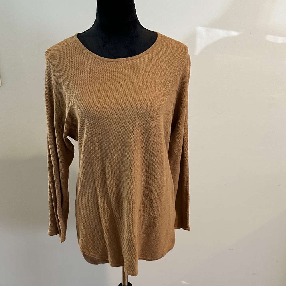 Michael Kors Camel Long Sleeve Top. Size M
